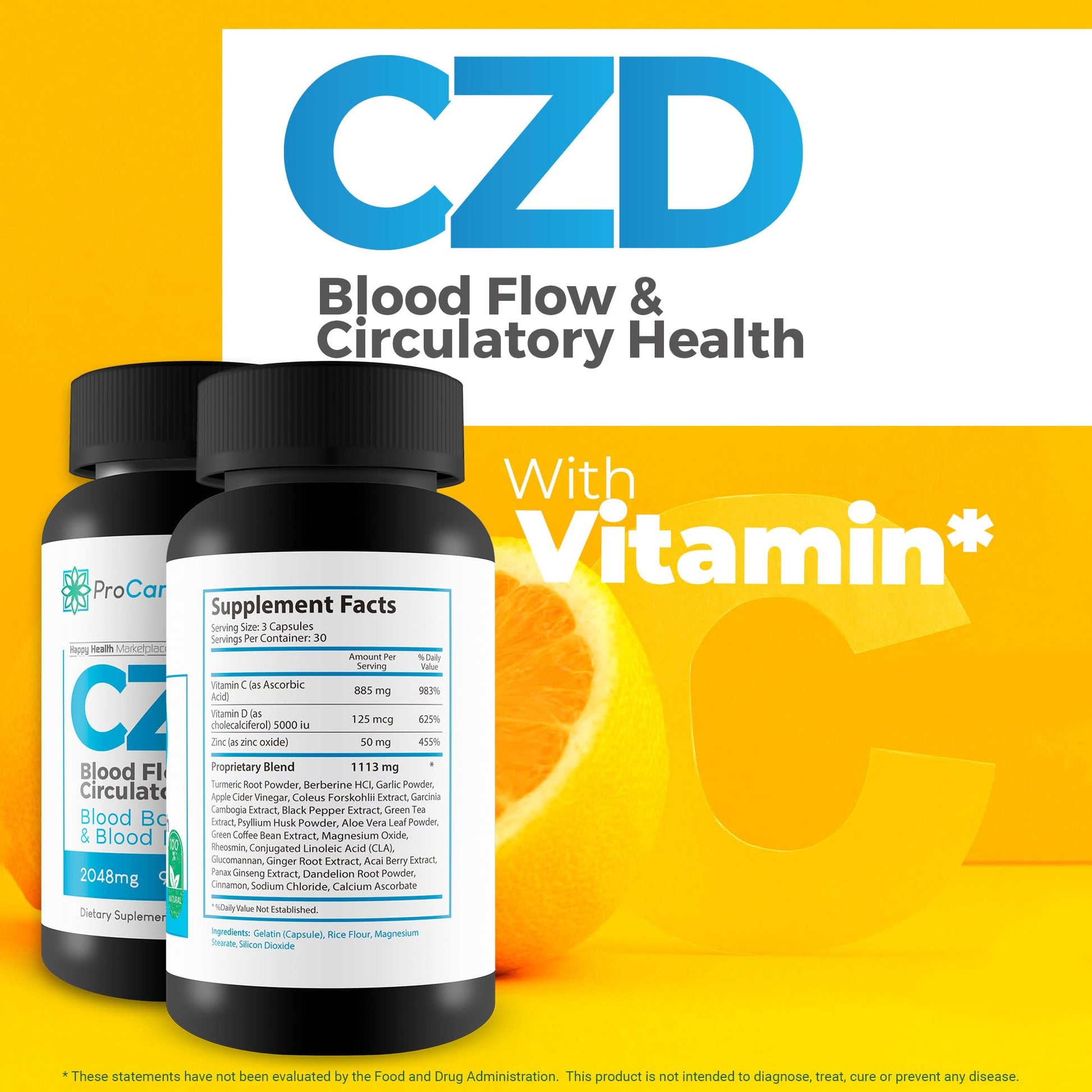 CDZ Supplement Vitamin C D and Zinc Plus Herbs - Our Best Vitamin C D Zinc Blood Booster for Blood Balance & Blood Flow - C Z D Blood Flow & Circulatory Health - Pro Canna Labs Gummies Capsules - Maple Wellness Supplements