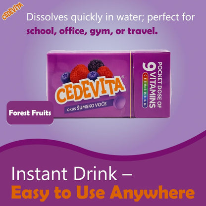 Cedevita Multivitamin Healthy and Sweet Candies - Pack of 8 (Forest Fruit) - Maple Wellness Supplements