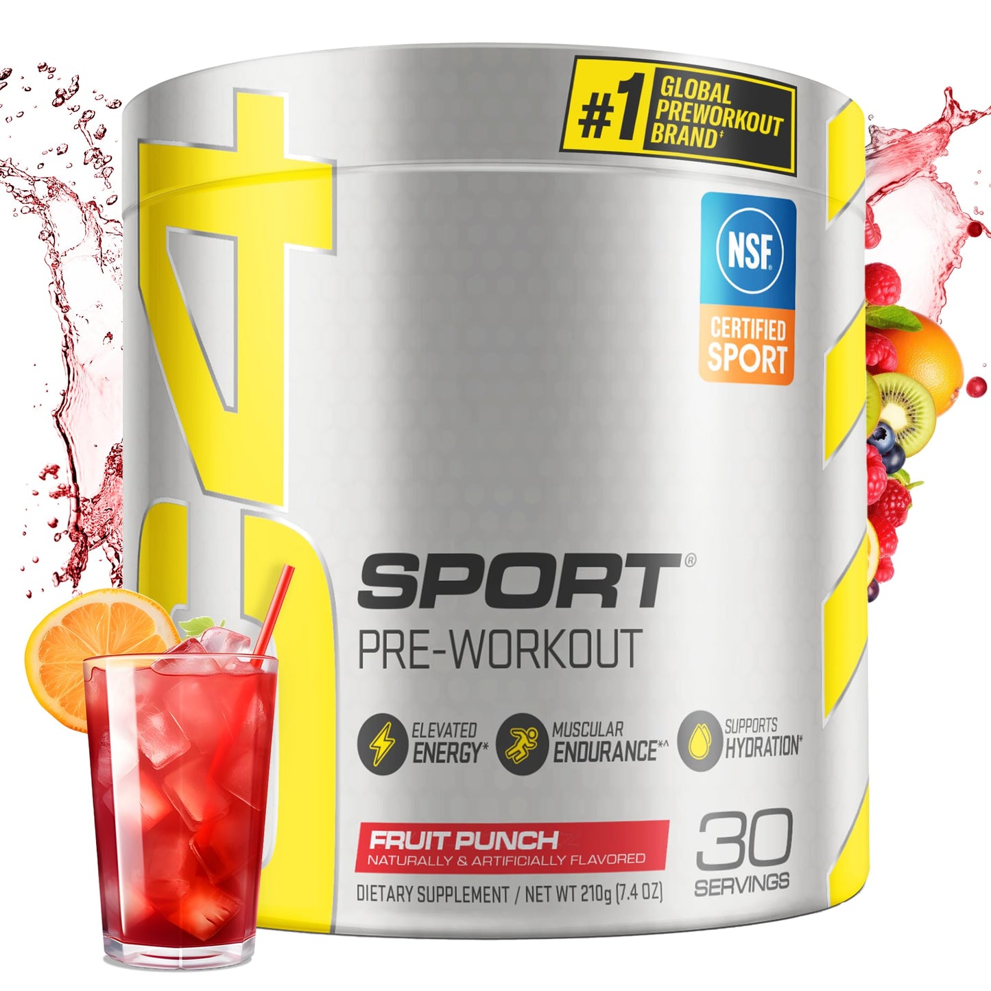 Cellucor C4 Sport Pre Workout Powder Fruit Punch - NSF Certified for Sport | 30 Servings, Packaging may vary. - Maple Wellness Supplements
