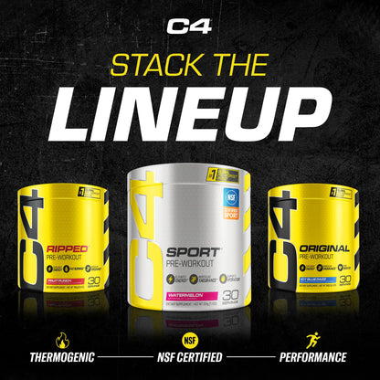 Cellucor C4 Sport Pre Workout Powder Fruit Punch - NSF Certified for Sport | 30 Servings, Packaging may vary. - Maple Wellness Supplements