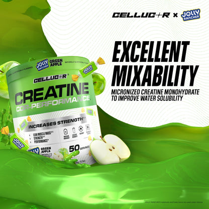 Cellucor Creatine Powder, Jolly Rancher Green Apple - Increases Strength, Lean Muscle Mass & Endurance, Micronized Creatine for Fast Absorption, - Maple Wellness Supplements
