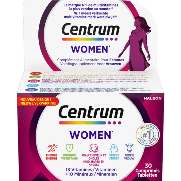 Centrum Women 13 Vitamins + 10 Minerals 30 tablets - Maple Wellness Supplements