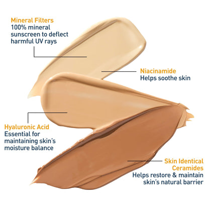 CeraVe Hydrating Mineral Sunscreen SPF 30 with Sheer Tint, Tinted Mineral Sunscreen with Zinc Oxide & Titanium Dioxide - Maple Wellness Supplements