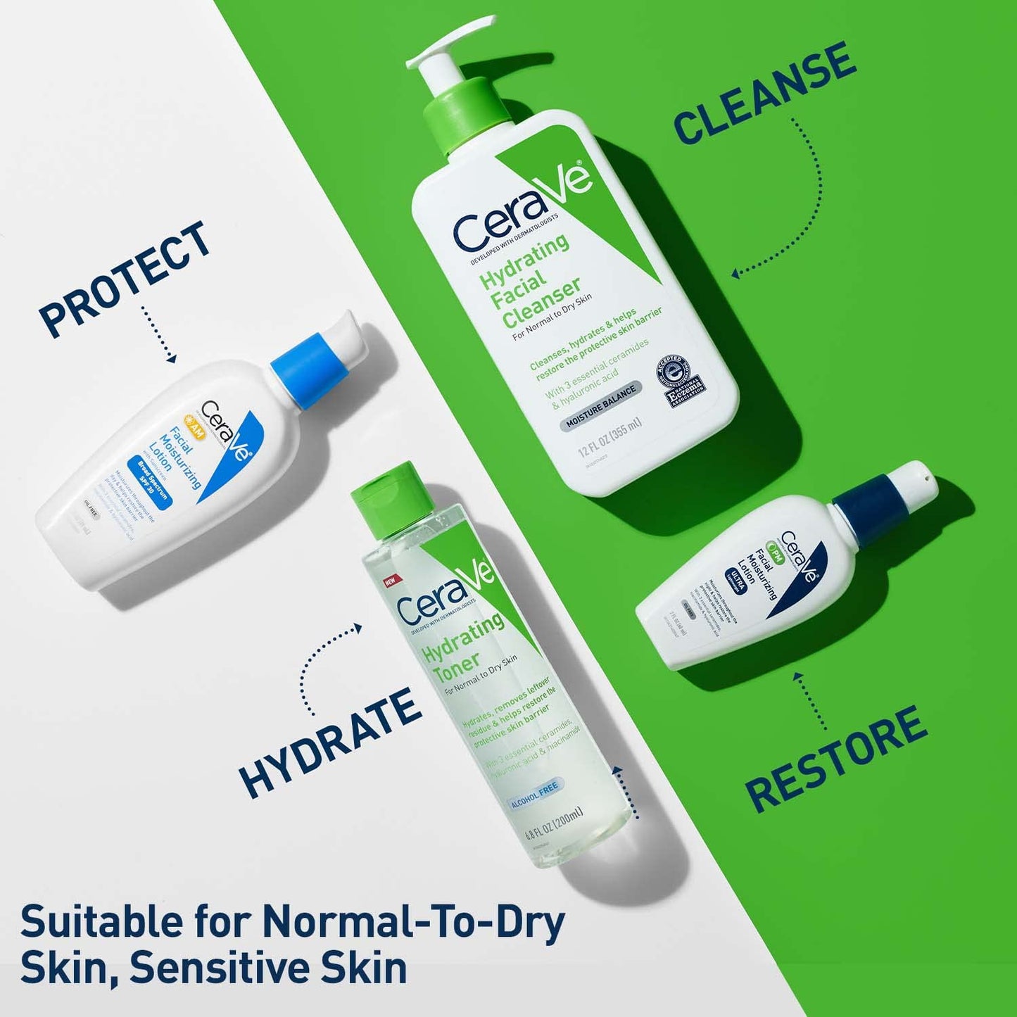 CeraVe Hydrating Toner for Face Non-Alcoholic with Hyaluronic Acid, Niacinamide, and Ceramides for Sensitive Dry Skin - Maple Wellness Supplements