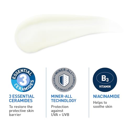 CeraVe Invisible Mineral Sunscreen SPF 50, Face Sunscreen for Sensitive Skin With Zinc Oxide & Titanium Dioxide, Vitamin E - Maple Wellness Supplements