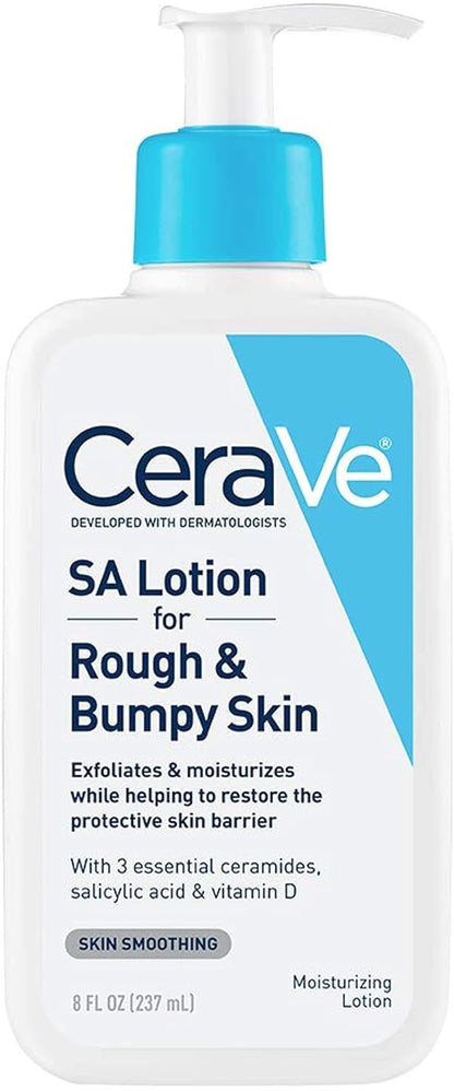 CeraVe SA Lotion for Rough & Bumpy Skin, Vitamin D, Hyaluronic Acid, Lactic Acid & Salicylic Acid Lotion - Maple Wellness Supplements
