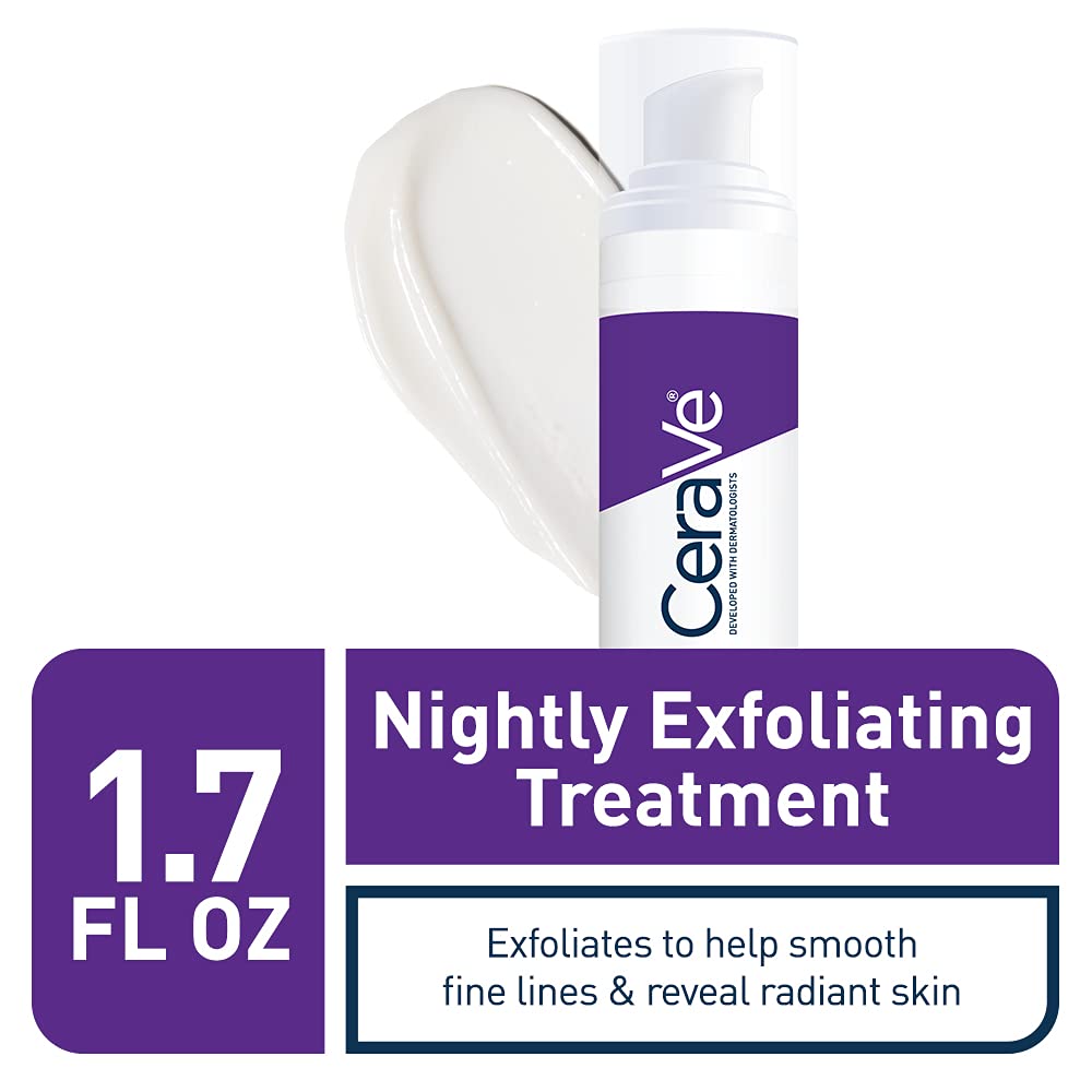 CeraVe Skin Renewing Nightly Exfoliating Treatment, Anti Aging Serum With 5% Blend Of Glycolic Acid & Lactic Acid - Maple Wellness Supplements