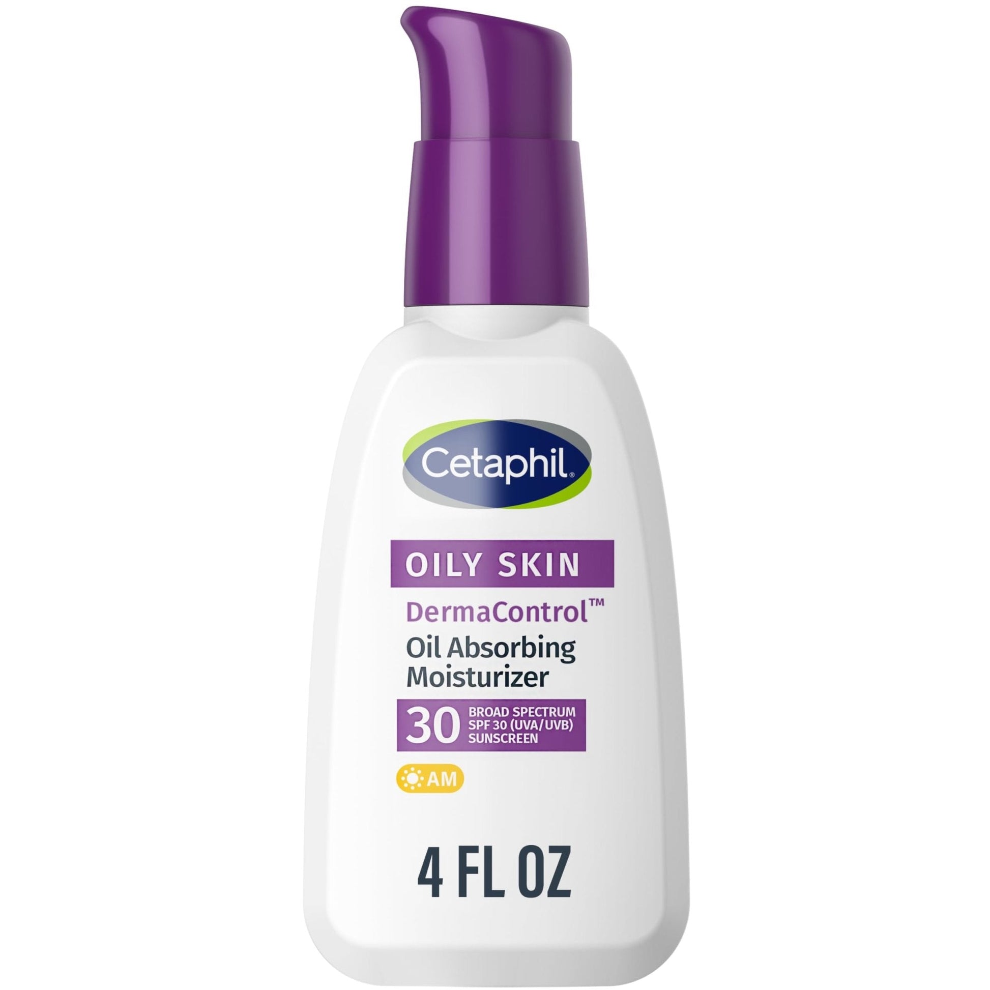 Cetaphil DermaControl Oil Absorbing Moisturizer with SPF 30, For Sensitive, Oily Skin, 4 Fl oz, Absorbs Oil - Maple Wellness Supplements