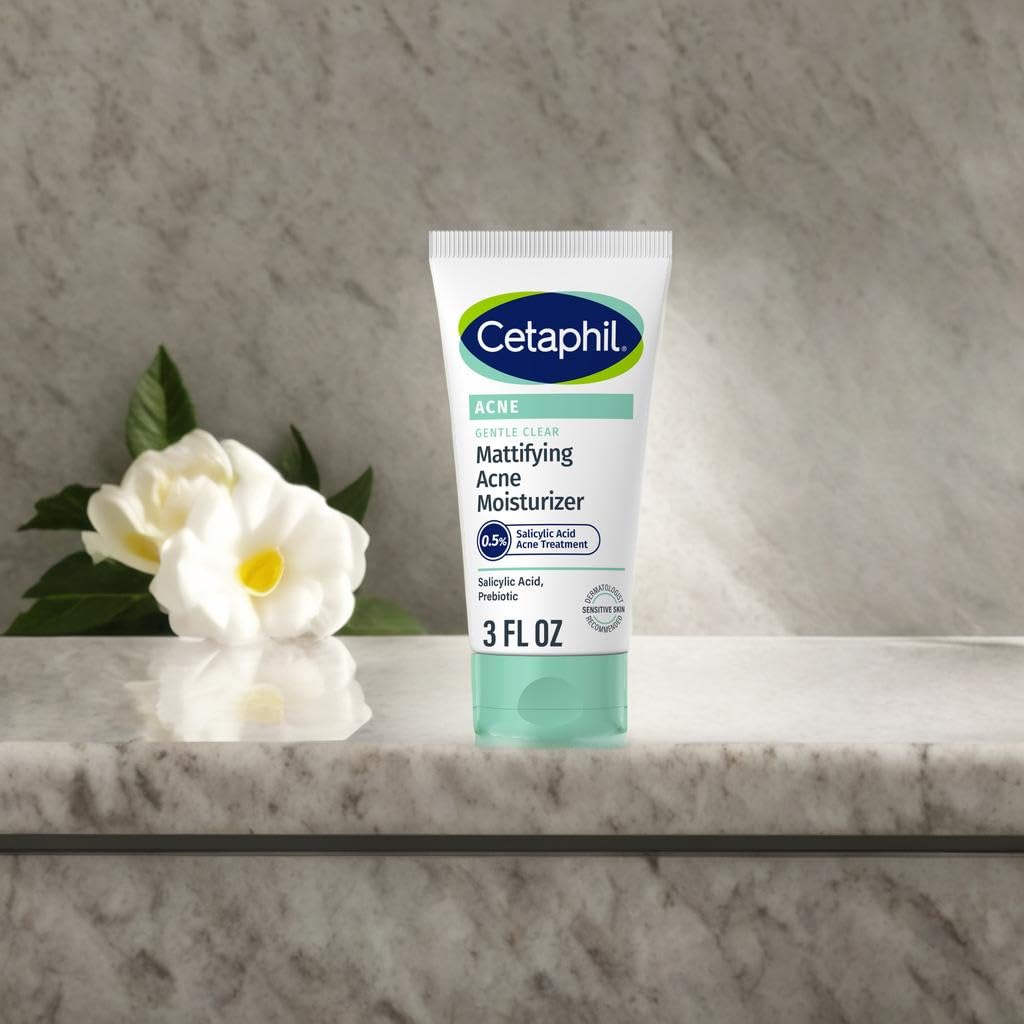 Cetaphil Face Moisturizer, Gentle Clear Mattifying Acne Moisturizer With 0.5% Salicylic Acid - Maple Wellness Supplements