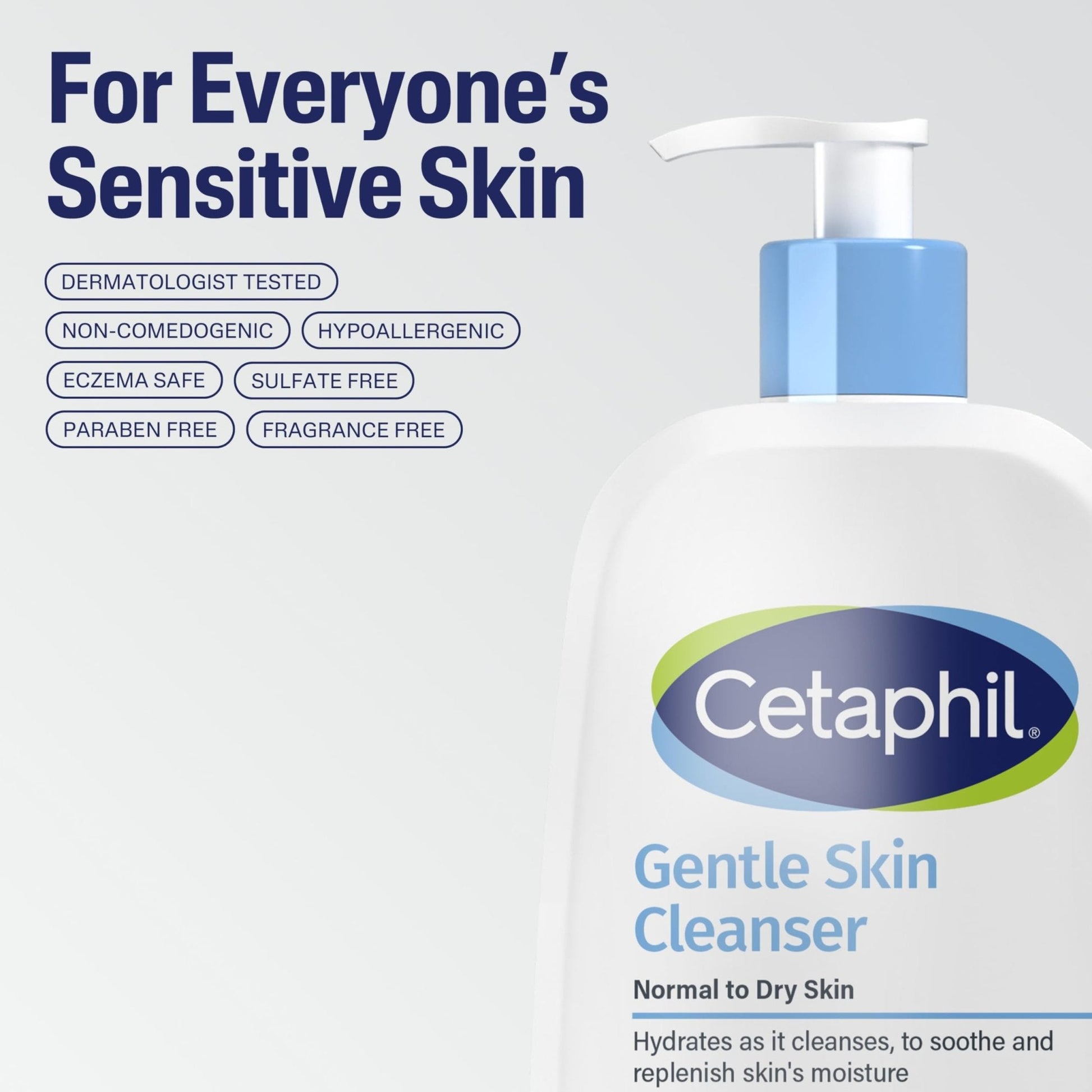 Cetaphil Face Wash, Hydrating Gentle Skin Cleanser for Dry to Normal Sensitive Skin, 20 oz - Maple Wellness Supplements