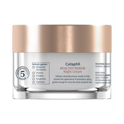 Cetaphil Healthy Renew Skin Tightening Night Cream 1.7 Oz, Wrinkle Repair Cream for Face with Peptides - Maple Wellness Supplements