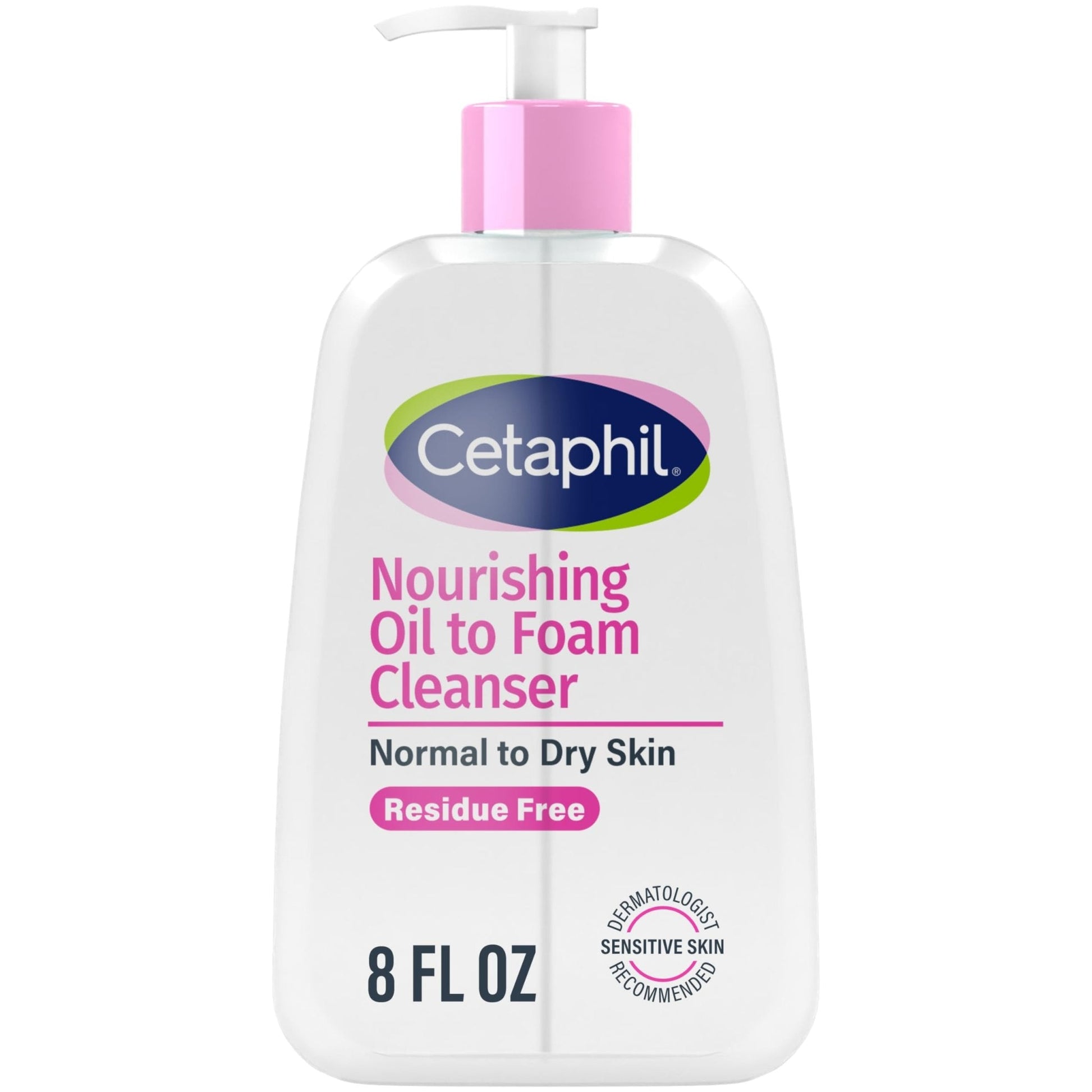 Cetaphil Nourishing Oil to Foam Facial Cleanser for Normal to Dry Skin, up to 24 Hour Hydration, 8 fl oz - Maple Wellness Supplements
