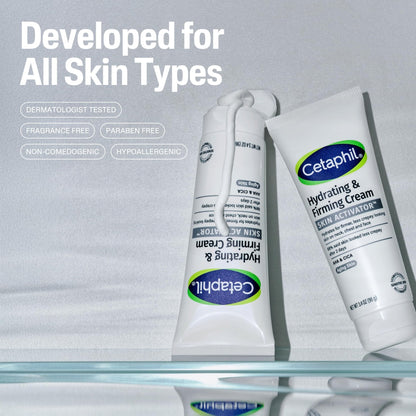 Cetaphil Skin Activator Hydrating & Firming Cream For Face, Neck & Chest 3.4 oz, Mandelic Acid (AHA) and Centella Asiatica (CICA) Cream - Maple Wellness Supplements