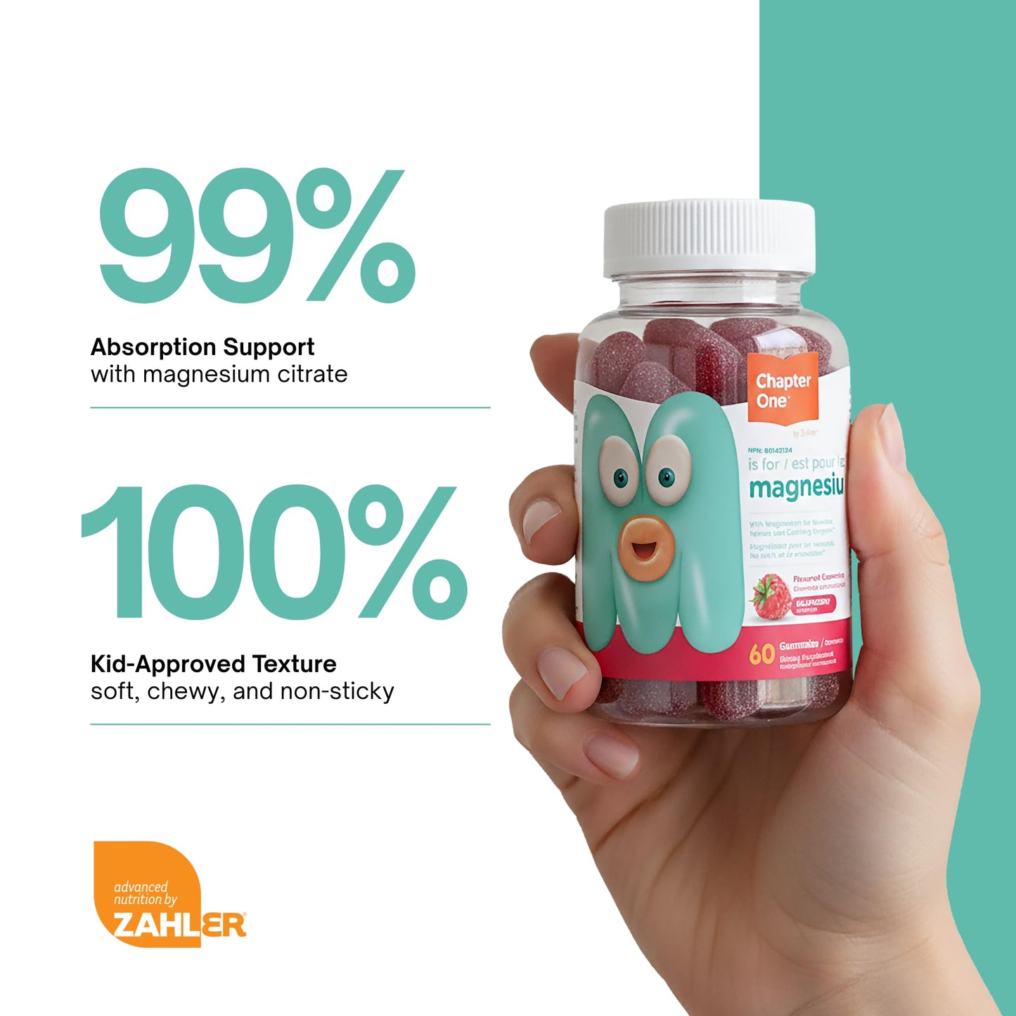 Chapter One Magnesium Gummies, Great Tasting Magnesium for Kids, Calm Kids Magnesium, Magnesium Gummies for Women and Men - Maple Wellness Supplements