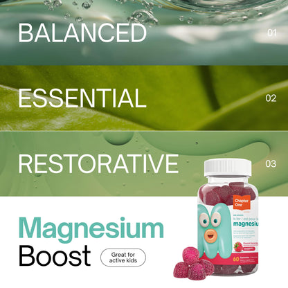 Chapter One Magnesium Gummies, Great Tasting Magnesium for Kids, Calm Kids Magnesium, Magnesium Gummies for Women and Men - Maple Wellness Supplements