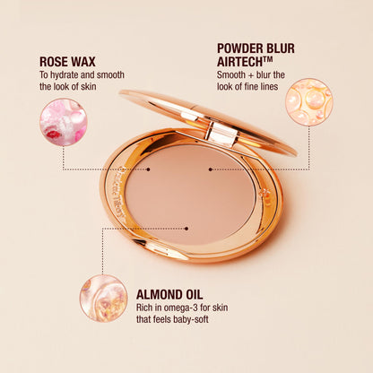 Charlotte Tilbury Airbrush Flawless Finish Setting Powder - Pore-Blurring Pressed Powder for Face Makeup to Minimize Shine with a Soft-Focus Finish - 1 Fair - Maple Wellness Supplements