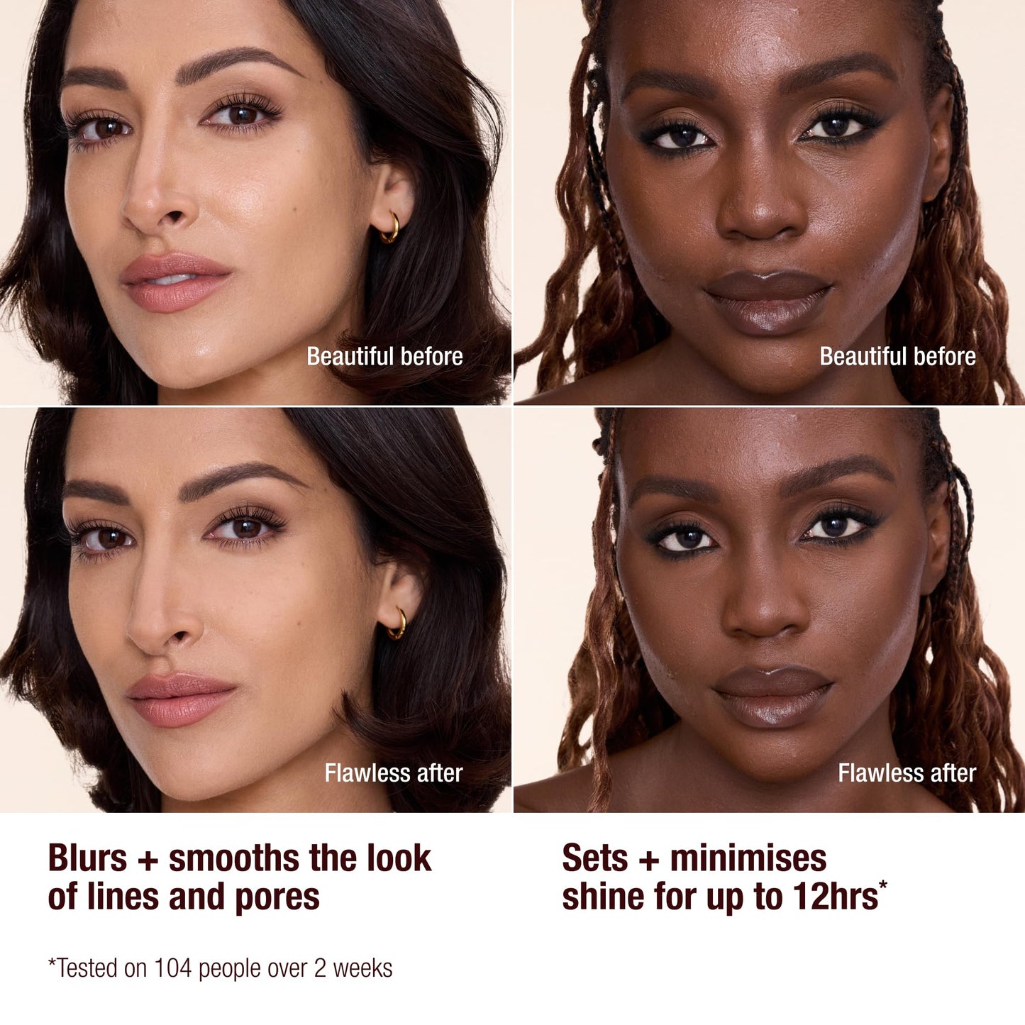 Charlotte Tilbury Airbrush Flawless Finish Setting Powder - Pore-Blurring Pressed Powder for Face Makeup to Minimize Shine with a Soft-Focus Finish - 1 Fair - Maple Wellness Supplements