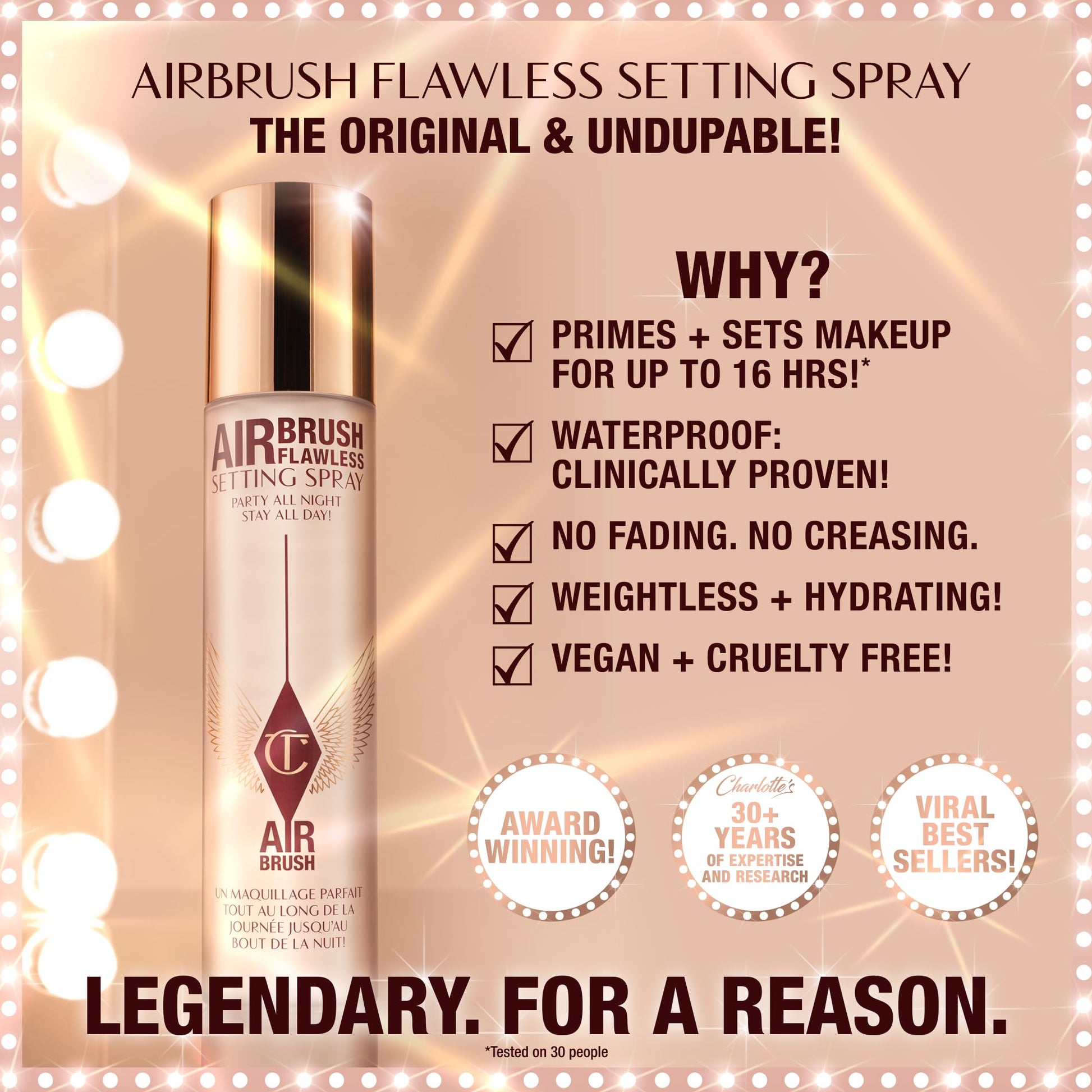 Charlotte Tilbury Airbrush Flawless Setting Spray - Ultra-Fine Hydrating Mist to Prime - Maple Wellness Supplements