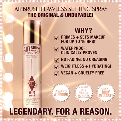 Charlotte Tilbury Airbrush Flawless Setting Spray - Ultra-Fine Hydrating Mist to Prime - Maple Wellness Supplements