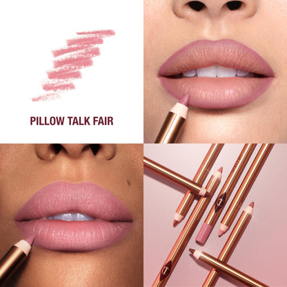 Charlotte Tilbury Lip Cheat Lip Liner Pencil - Gives Lips a Fuller-Looking, Defined Pout - Enriched with Jojoba Oil & Hyaluronic Acid - Waterproof, Smudge-Proof & Transfer-Proof - Pillow Talk Fair - Maple Wellness Supplements