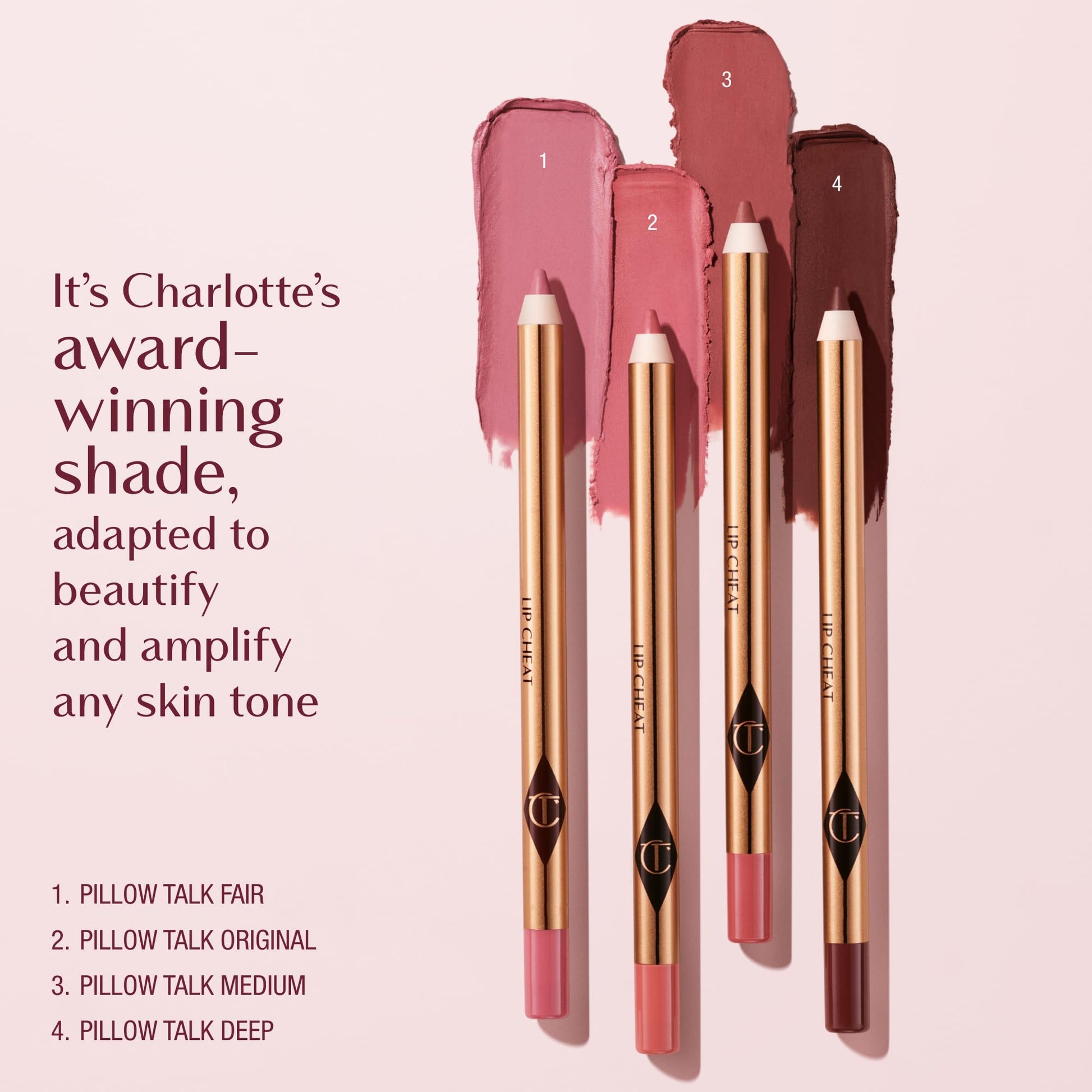 Charlotte Tilbury Lip Cheat Lip Liner Pencil - Gives Lips a Fuller-Looking, Defined Pout - Enriched with Jojoba Oil & Hyaluronic Acid - Waterproof, Smudge-Proof & Transfer-Proof - Pillow Talk Fair - Maple Wellness Supplements