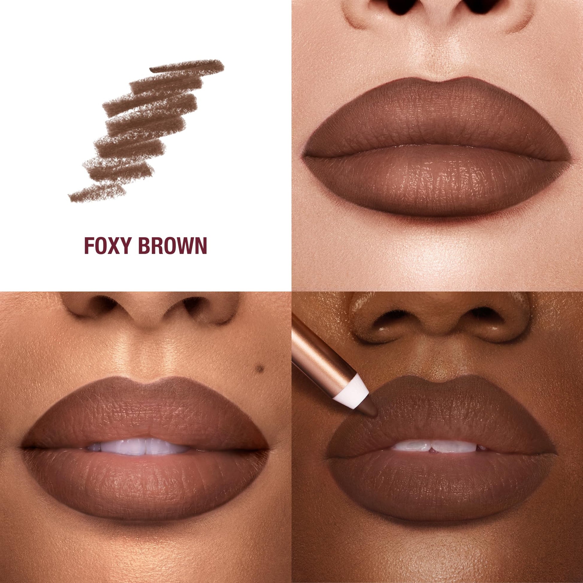 Charlotte Tilbury Lip Cheat Lip Liner Pencil - Gives Lips a Fuller-Looking, Defined Pout - Enriched with Jojoba Oil & Hyaluronic Acid - Waterproof, Smudge-Proof & Transfer-Proof - Foxy Brown - Maple Wellness Supplements