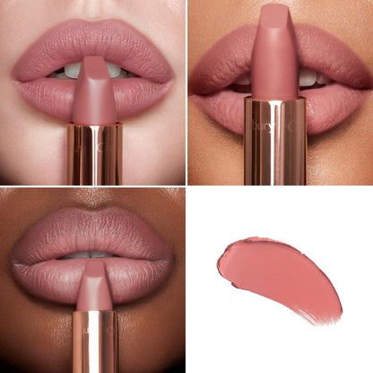 Charlotte Tilbury Matte Revolution Lipstick - Long Lasting, Matte Lipstick with Buildable Color & Lip-Loving Ingredients - Creamy, Easy to Blend Formula - Pillow Talk Original - Maple Wellness Supplements