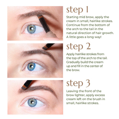 Chella Eyebrow Cream, Tantalizing Taupe - Vegan, Cruelty Free, Paraben Free, Gluten Free Eyebrow Pomade Makeup - Long Wearing, Velvet Consistency, Water Proof - Maple Wellness Supplements