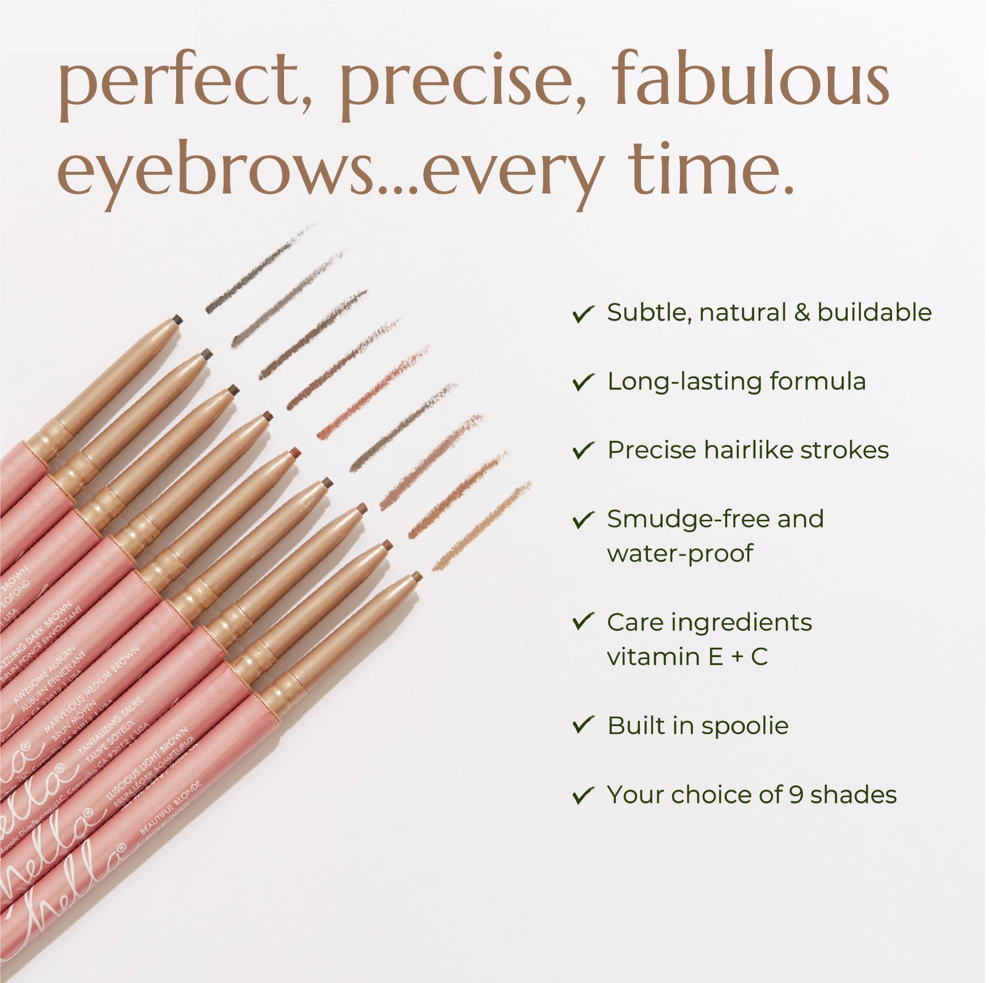 Chella Eyebrow Pencil – Easy-to-Use Brow Definer for Shaping, Filling & Blending – Long-Wear Auburn Eyebrow Pencils for Women with Precise Tip (Auburn) - Maple Wellness Supplements