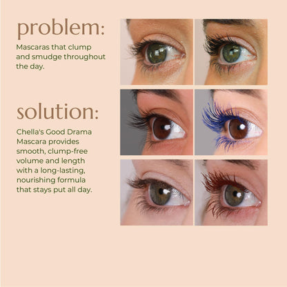 Chella Good Drama Vegan Mascara, 0.33 Fl. Oz (Black) - Maple Wellness Supplements