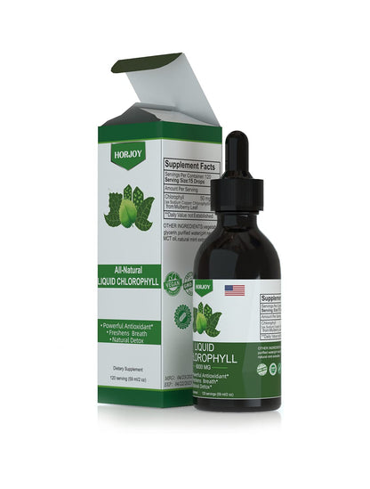 Chlorophyll Liquid Drops - 100% Natural Energy Booster and Immune Support - Internal Deodorant and Detox - Altitude Sickness Relief - Fast Absorption - Maple Wellness Supplements