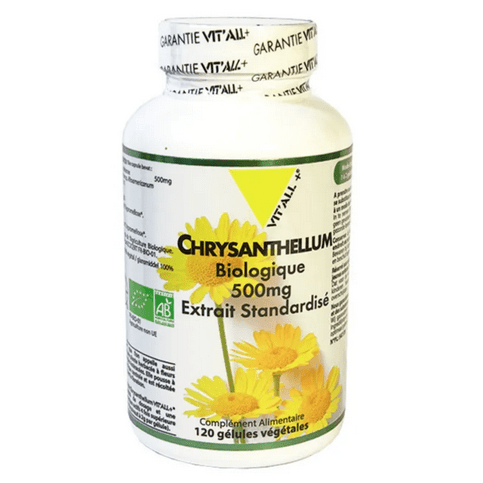 Chrysanthellum BIO 500 mg Extrait standardisé 120 gélules VIT'ALL+ - Maple Wellness Supplements