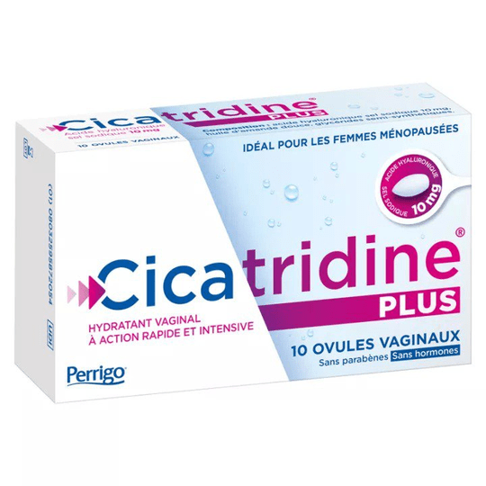 Cicatridine Plus x10 vaginal ovules Hyaluronic acid - a solution against intimate dryness - Maple Wellness Supplements