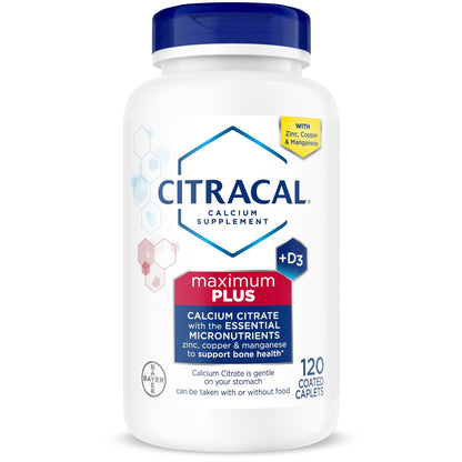 Citracal Maximum Plus Calcium Supplement - Calcium Citrate with Vitamin D3, Zinc, & Essential Minerals for Bone Health Support - Maple Wellness Supplements