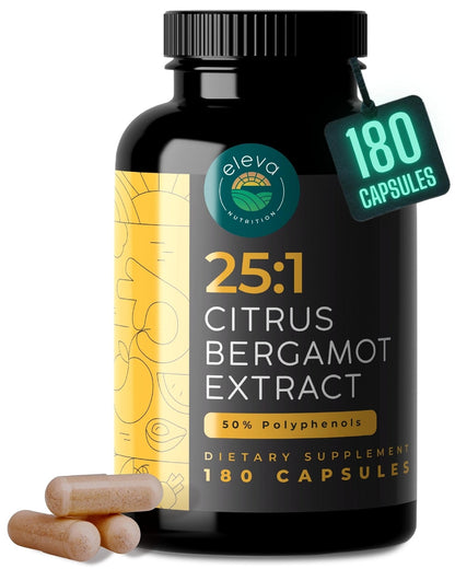 Citrus Bergamot Extract 1000mg Capsules — Natural 25:1 Citrus Bergamot Supplement with 50% Polyphenols Extract and Black Pepper - Maple Wellness Supplements