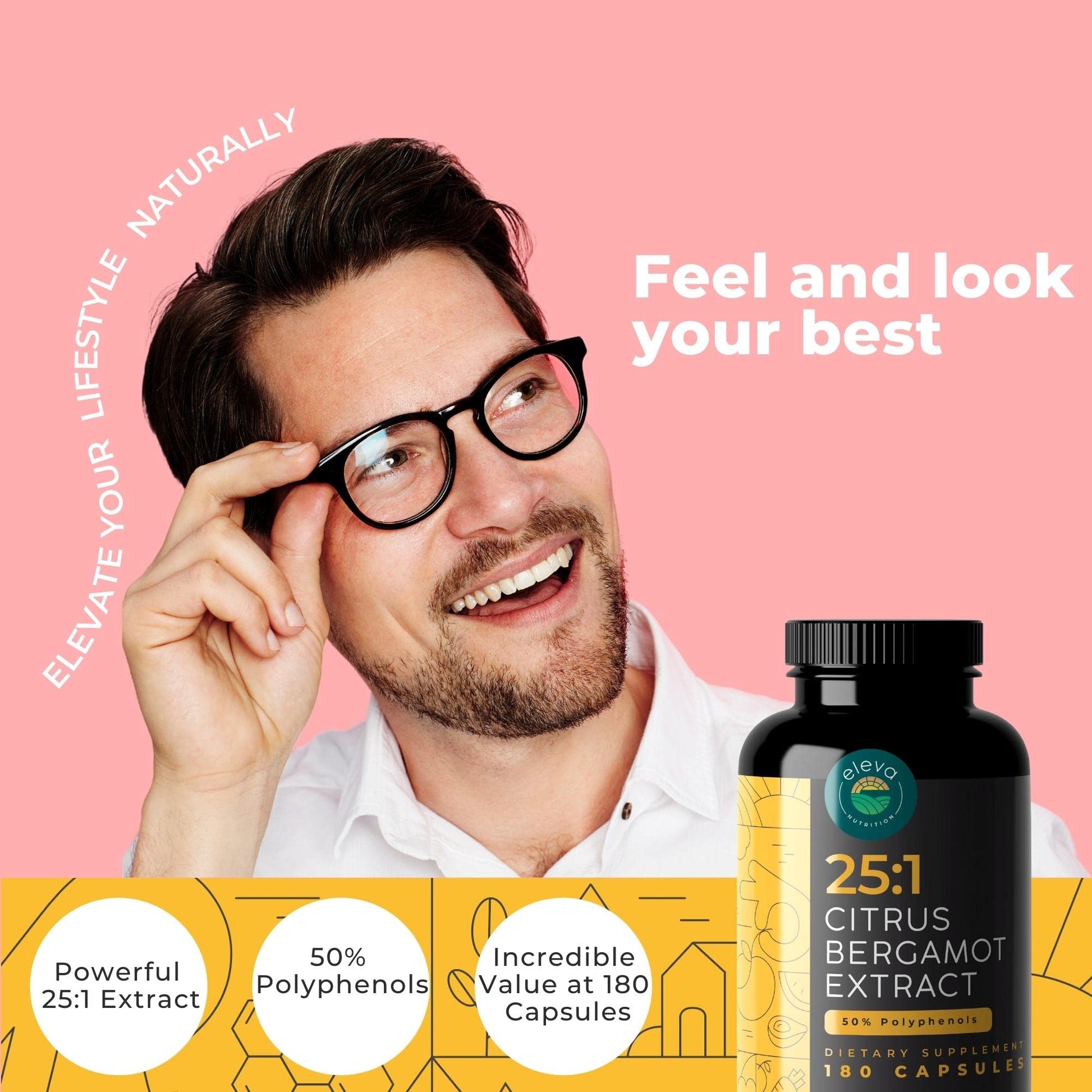 Citrus Bergamot Extract 1000mg Capsules — Natural 25:1 Citrus Bergamot Supplement with 50% Polyphenols Extract and Black Pepper - Maple Wellness Supplements