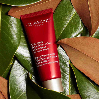 Clarins Super Restorative Décolleté and Neck Concentrate | Deeply Replenishing, Anti-Aging Cream For Mature Skin | Skin Texture Is Refined and Chest Creases Are Visibly Diminished After 4 Weeks* - Maple Wellness Supplements