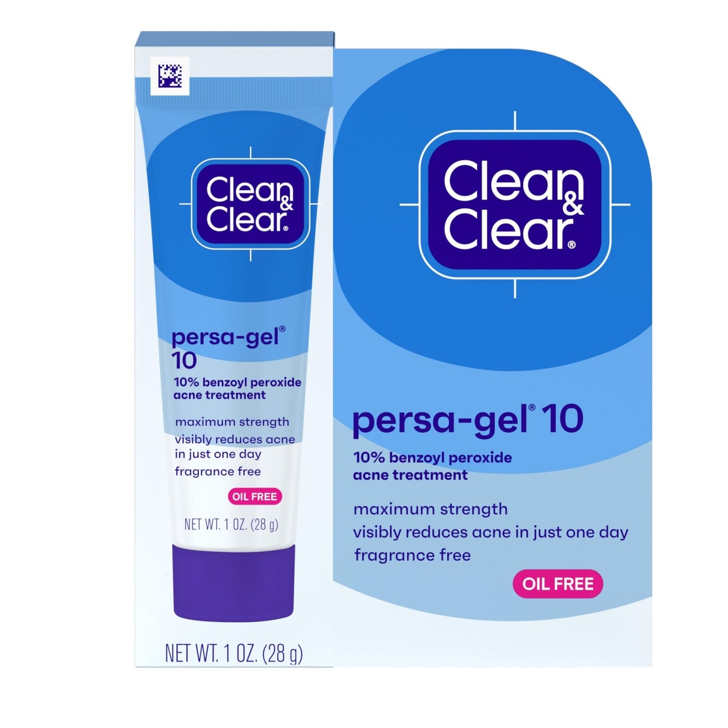 Clean & Clear Persa-Gel 10 Oil-Free Acne Spot Treatment with Maximum Strength 10% Benzoyl Peroxide, Topical Pimple - Maple Wellness Supplements