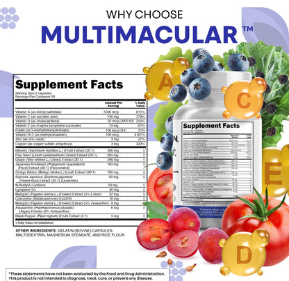 Clean Nutra Eye Vitamins with Bilberry Lutein and Zeaxanthin Supplements Lycopene 40mg Resveratrol Grape Seed Astaxanthin for Eyes - Eye Care Health Support Eye - Maple Wellness Supplements