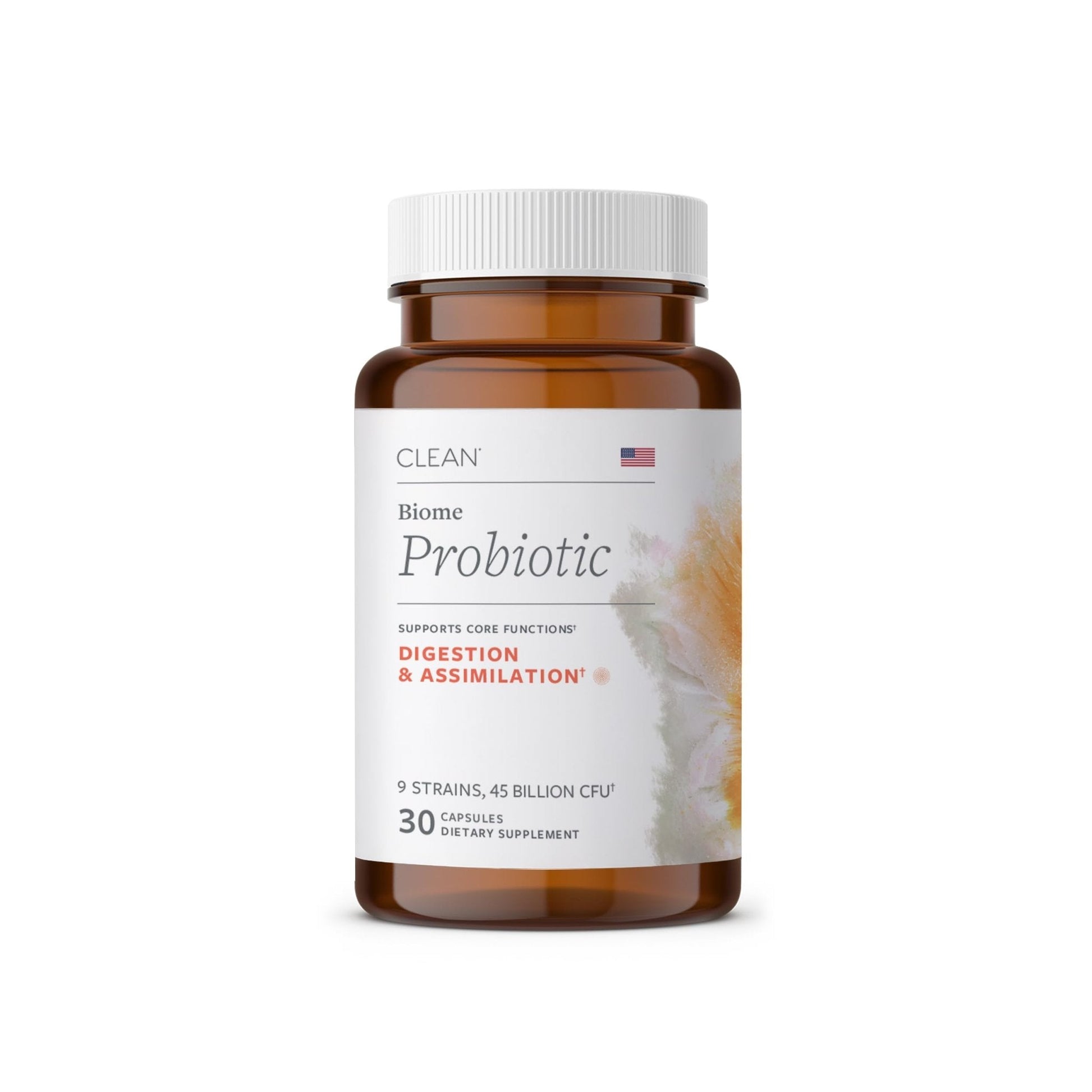 Clean Program Daily Probiotic | 45 Billion CFU, 9 Strains with Saccharomyces Boulardii | Gut Health, De-Bloat & Immune Support - Maple Wellness Supplements