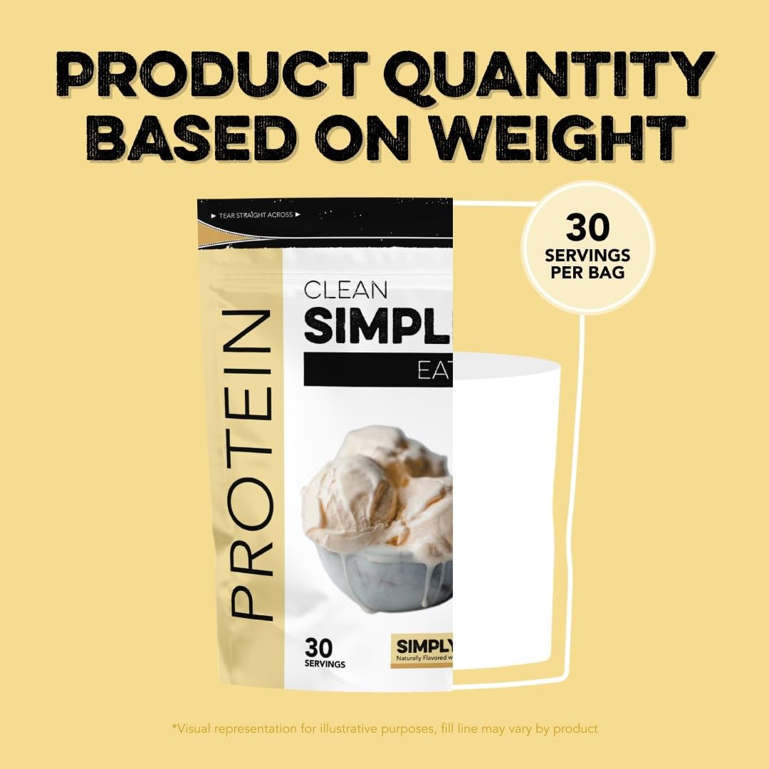 Clean Simple Eats Simply Vanilla Whey Protein Powder, Natural Sweetened and Cold-Proce - Maple Wellness Supplements