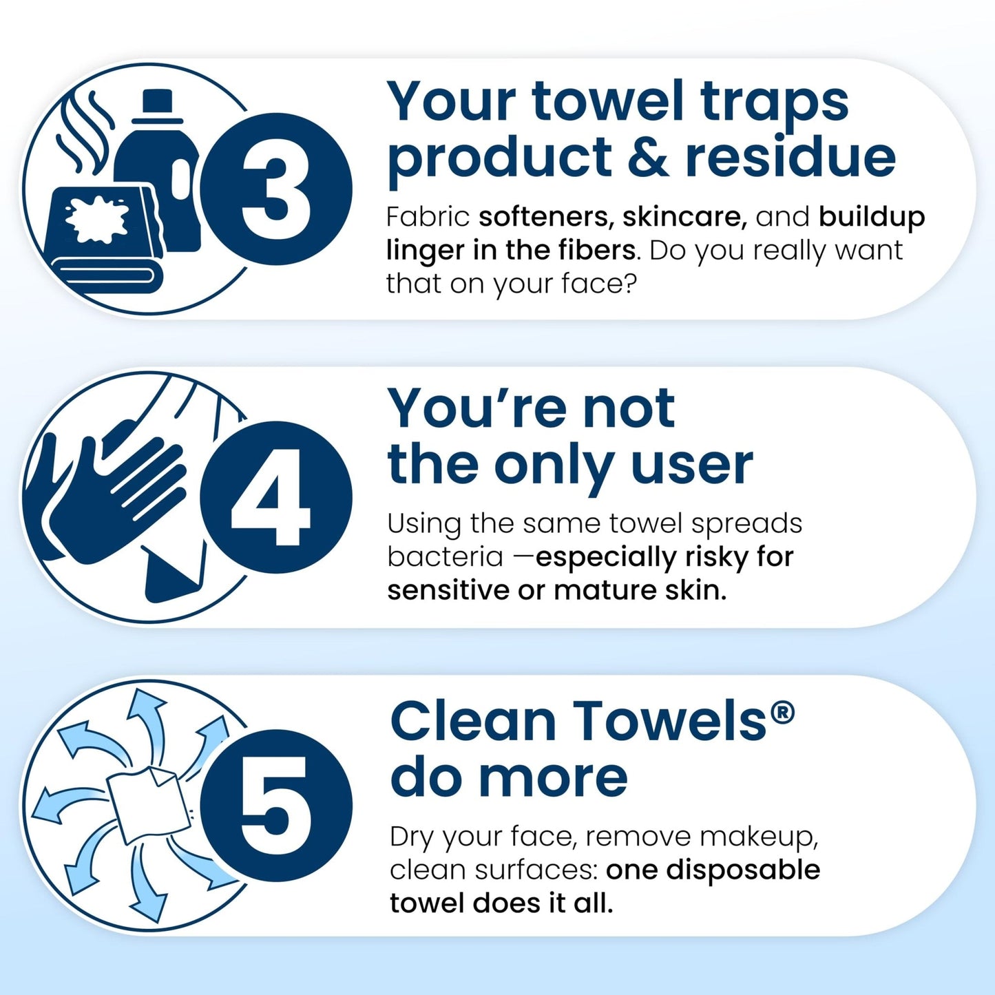 Clean Skin Club Clean Towels XL®, 100% USDA Biobased Face Towel, Disposable Face - Maple Wellness Supplements