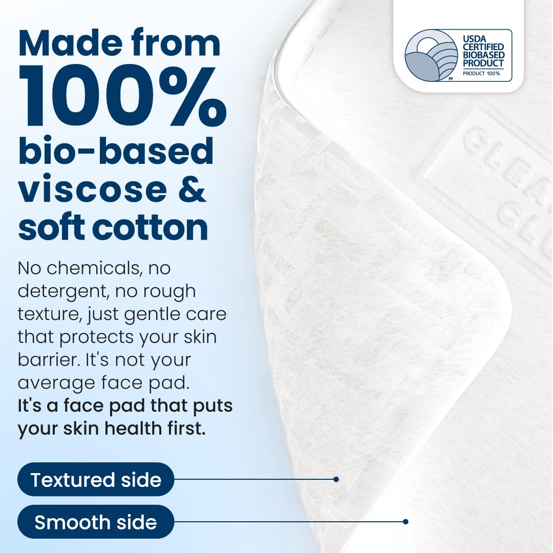 Clean Skin Club Clean² Pads 2.0 [NEW & Improved Edges] Guaranteed Not to Shed & Tear, Unique Triple Layers, Textured Side & Ultra Soft Side - Maple Wellness Supplements