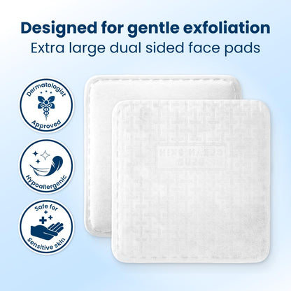 Clean Skin Club Clean² Pads 2.0 [NEW & Improved Edges] Guaranteed Not to Shed & Tear, Unique Triple Layers, Textured Side & Ultra Soft Side - Maple Wellness Supplements
