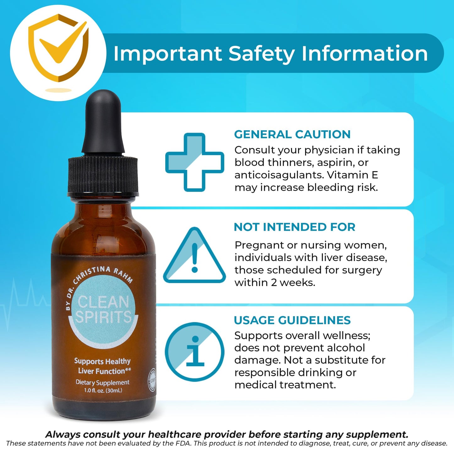 Clean Spirits Liver Cleanse Detox & Daily Support Drops by Dr. Christina Rahm | with NAC, Vitamin C & Zinc for Glutathione Production & Antioxidant Support | Patented Liquid Formula | Vegan, 1 Fl Oz - Maple Wellness Supplements