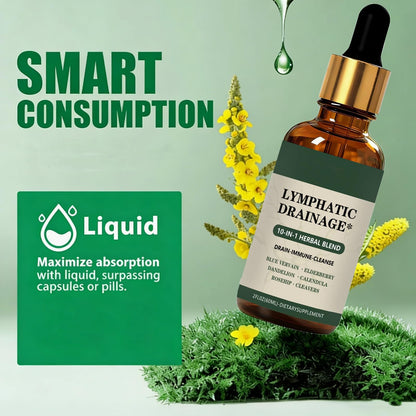 Cleantra Organic Lymphatic Drainage Drops,Natural Herbal Blend Lymphatic System Support Fast-Absorbing,Vegan & Non-GMO,Fast-Absorbing,2 fl oz (1PCS) - Maple Wellness Supplements