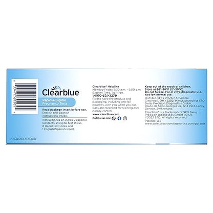 Clearblue Pregnancy Test Combo Pack, 10ct - Digital with Smart Countdown & Rapid - Maple Wellness Supplements