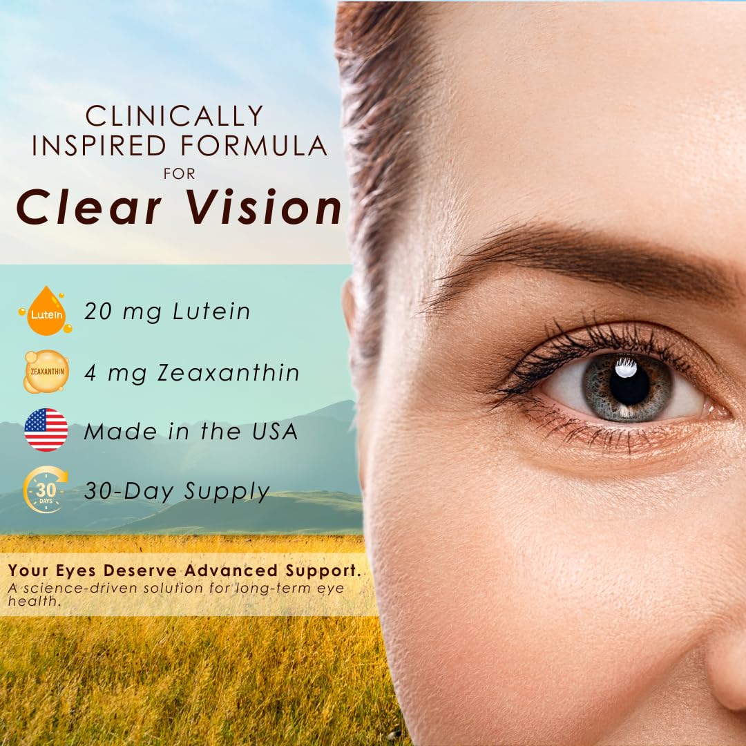 Clearsight AREDS Advanced+ Eye Health Vitamins | Lutein, Zeaxanthin, Vitamin E, Vitamin C | Blue Light & Vision Support | Eye Vitamins for Macular Health - Maple Wellness Supplements