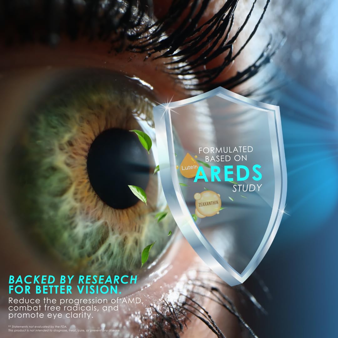 Clearsight AREDS Advanced+ Eye Health Vitamins | Lutein, Zeaxanthin, Vitamin E, Vitamin C | Blue Light & Vision Support | Eye Vitamins for Macular Health - Maple Wellness Supplements
