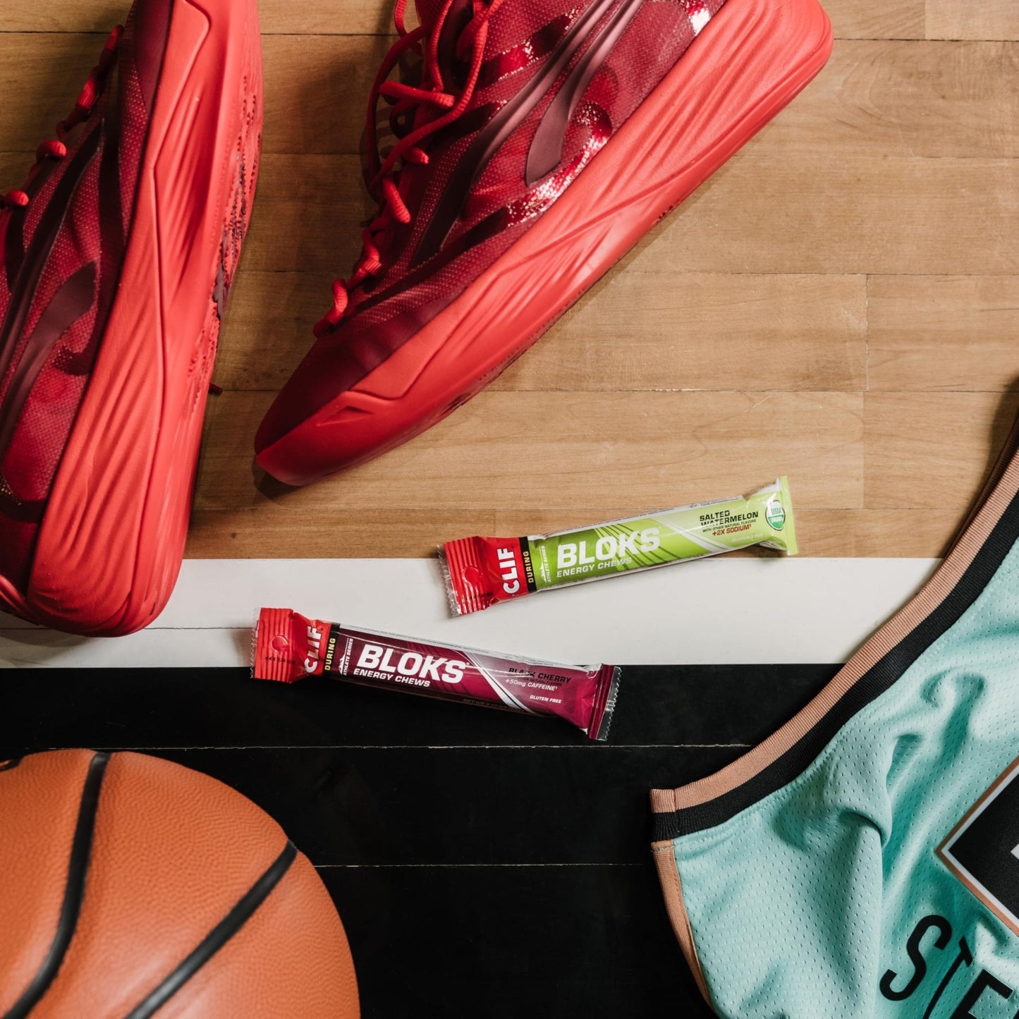 CLIF BLOKS - Mountain Berry Flavor - Energy Chews - Non-GMO - Plant Based - Fast Fuel for Cycling and Running - Quick Carbohydrates and Electrolytes - 2.12 oz. (18 Count) - Maple Wellness Supplements